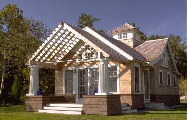 Chilton Development cedar shingle coastal home with rooftop deck